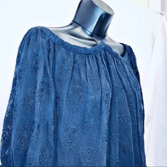 Rebecca Taylor Lace Off The Shoulder Top Size 4 - Picture 6 of 8